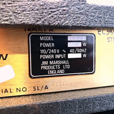 Marshall JMP 1959 MK II Super Lead 2-Channel 100-Watt Guitar Amp Head 1977 - Black image 3
