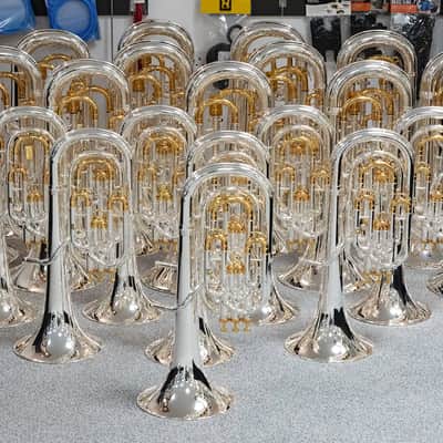 New Sterling Virtuoso Euphonium - Silver Plate with gold accents image 2