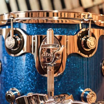 DW Performance Blue Sparkle Drum Set - 18x22,9x13,14x16 image 3