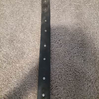 Handmade Thick Leather Guitar Strap 2000's Possibly 90's. - Black image 2
