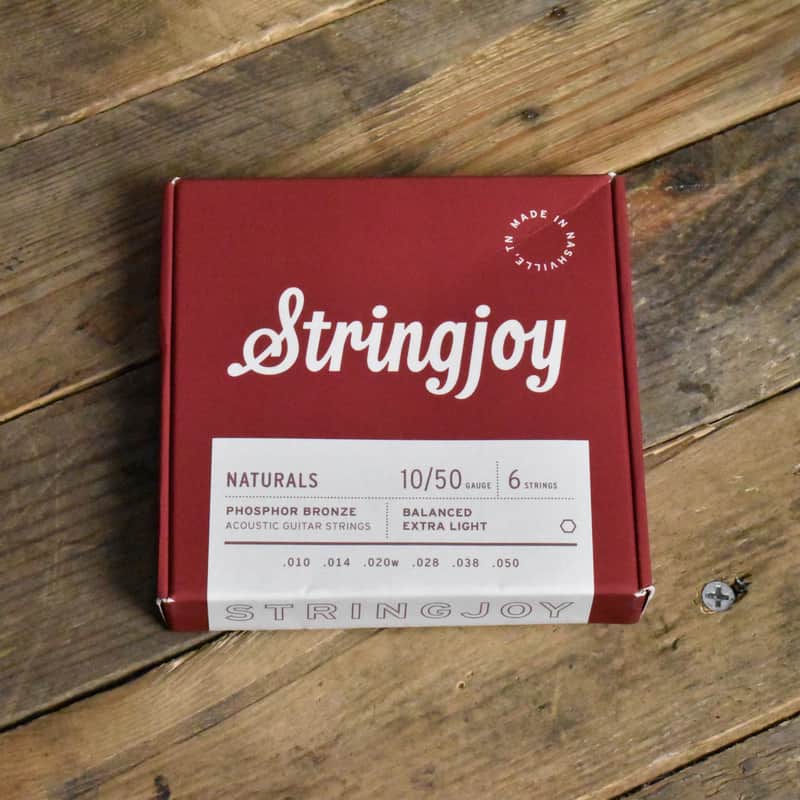 Stringjoy SJ-NB1050 Naturals Phosphor Bronze Acoustic Guitar Strings Extra Light Gauge 10-50 image 1