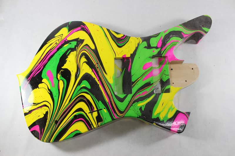 Swirled 7 String Fireman Guitar body Hipshot fits Ibanez RG Necks P711 image 1