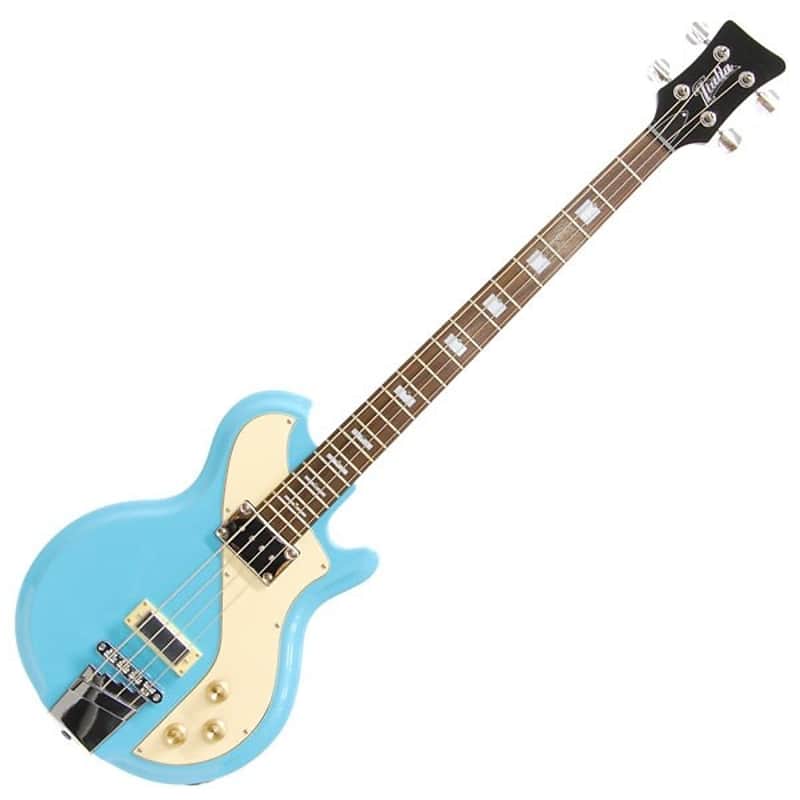 Italia Mondial Sportster Electric Bass Guitar - Blue | Reverb