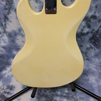 Vintage RARE 1966 Japan Pleasant SE 218 Shinko Gakki Made Electric Guitar Faded White Pro Setup New Strings Gigbag image 12