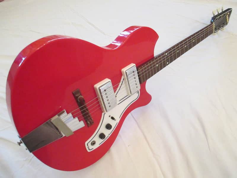 1962 Supro Bermuda Vintage Guitar in original Cherry Polyester! image 1