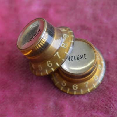 Vintage 1960s Gibson Gold Reflector Knob Set ES-335 SG Standard Custom Les Paul image 7