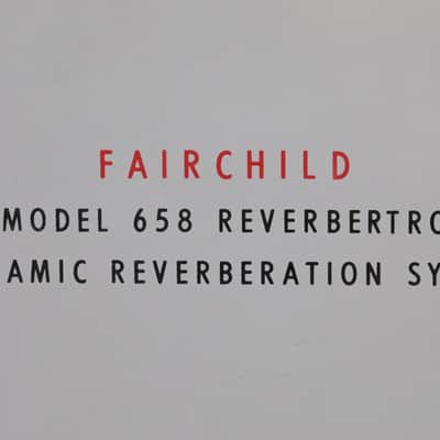 Fairchild Model 658 Reverbertron Dynamic Spring Reverb System #38910 image 11