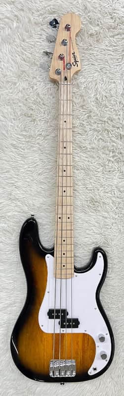 Fender Squier Sonic Precision Bass, Maple Fretboard, White Pickguard, Sunburst image 1
