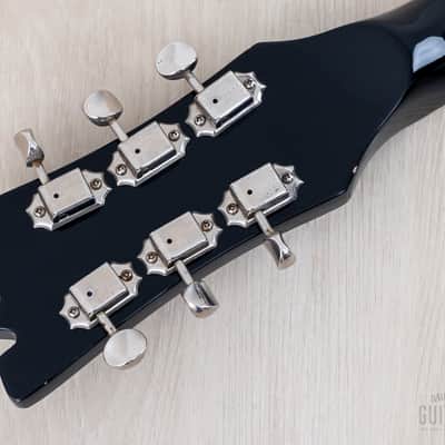 1990s Mosrite Ventures Model Super Custom '65 Black w/ Vibramute & Case, Japan Kurokumo image 5