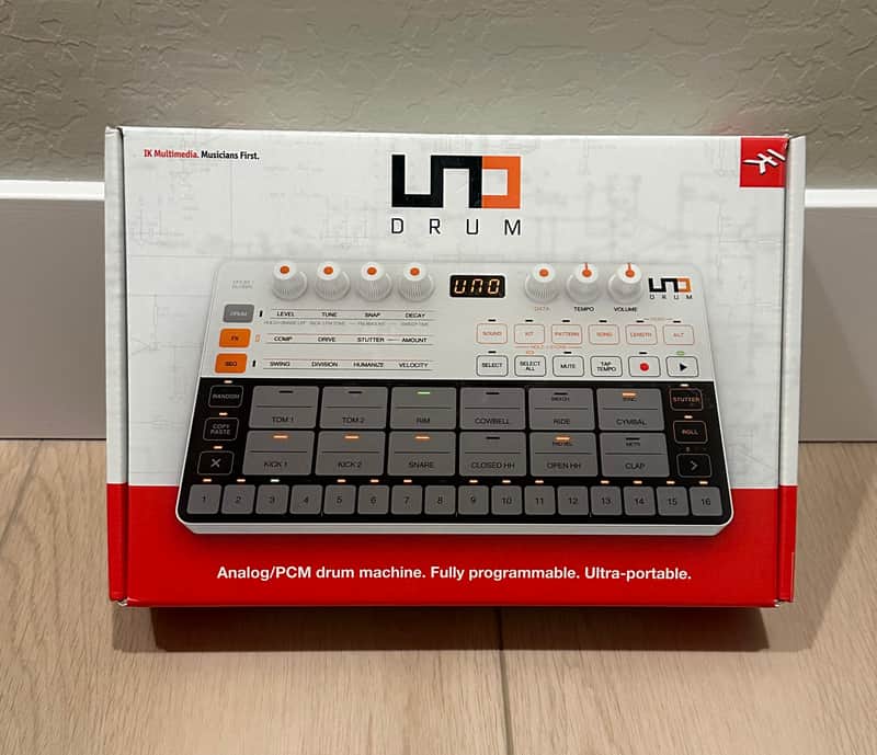 IK Multimedia UNO Drum Analog/PCM Drum Machine 2019 - Present - White / Black image 1
