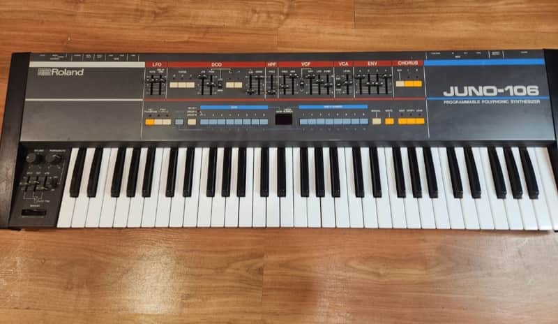 Roland Juno-106 61-Key Programmable Polyphonic Synthesizer 1984 - 1985 - upgraded voice chips image 1