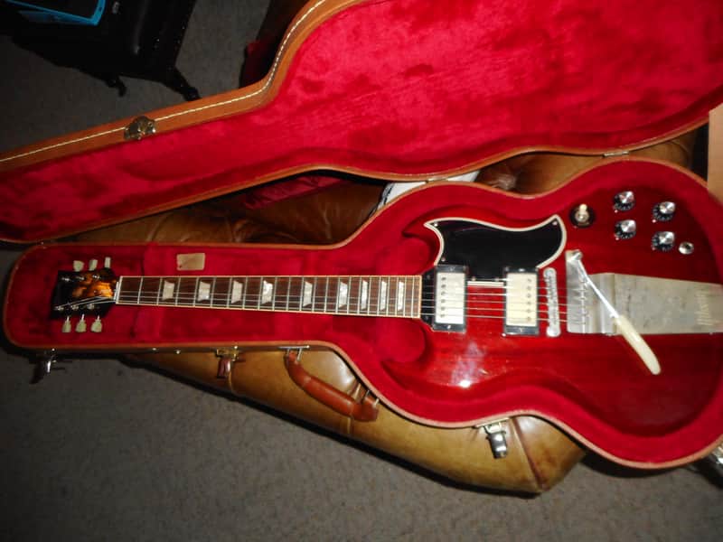 Gibson '61 SG Reissue 2013 - Cherry Upgraded pickups, Vintage 60's Lyre trem image 1