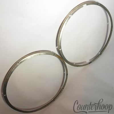 Leedy 13" 6Lug Tango Brass Snare Drum Rims/Hoops +Single-Tension T-Rods/Lugs NOB image 1