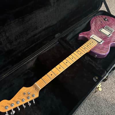 Custom 'Franken-Paul' LP/Strat Hybrid - W/Hardshell Case and Accessories 2020 - Purple Burl image 9
