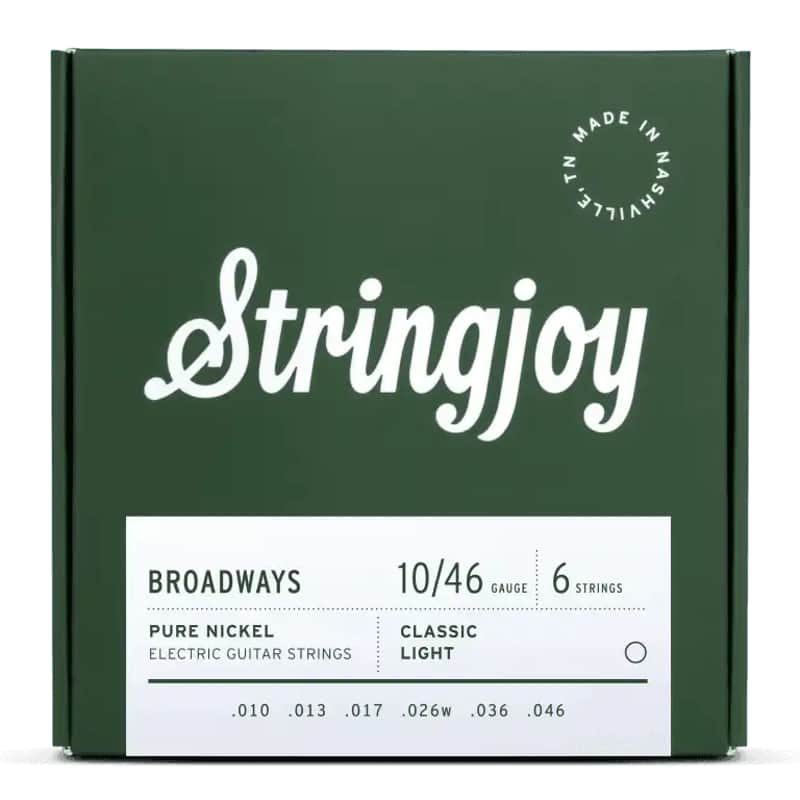Stringjoy Broadways Pure Nickel Electric Guitar Strings | 10-46 (Classic Light) image 1