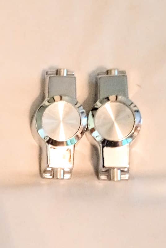 CB 700 VINTAGE WRISTWATCH SNARE DRUM LUGS PAIR-CHROME-FREE SHIP TO C-USA! image 1