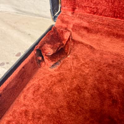 Vintage 1978-1980 Fender Mustang Guitar Case Black "Made in USA" 1970's 1980's image 9