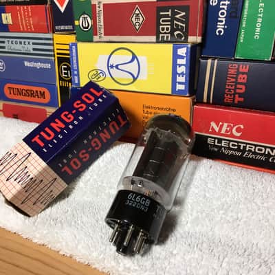 NOS BlackPlate TungSol 6L6GB DGetter PowerTube ~ Grail Audio (KT66 5881 7581A) ~ Neutral Tone Detailed Open Musicality High Resolution Sound Reproduction image 1