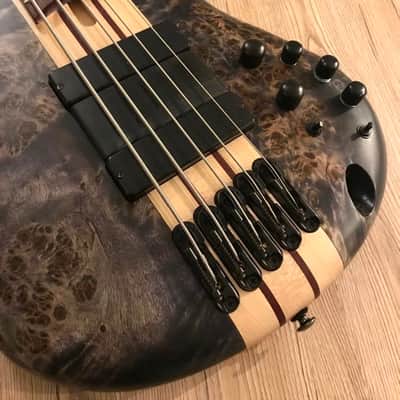 FINGER RAMP U Bass  Ibanez SRSC805 Finger Ramp PRO in resin  2020 Black / White / Clear image 1