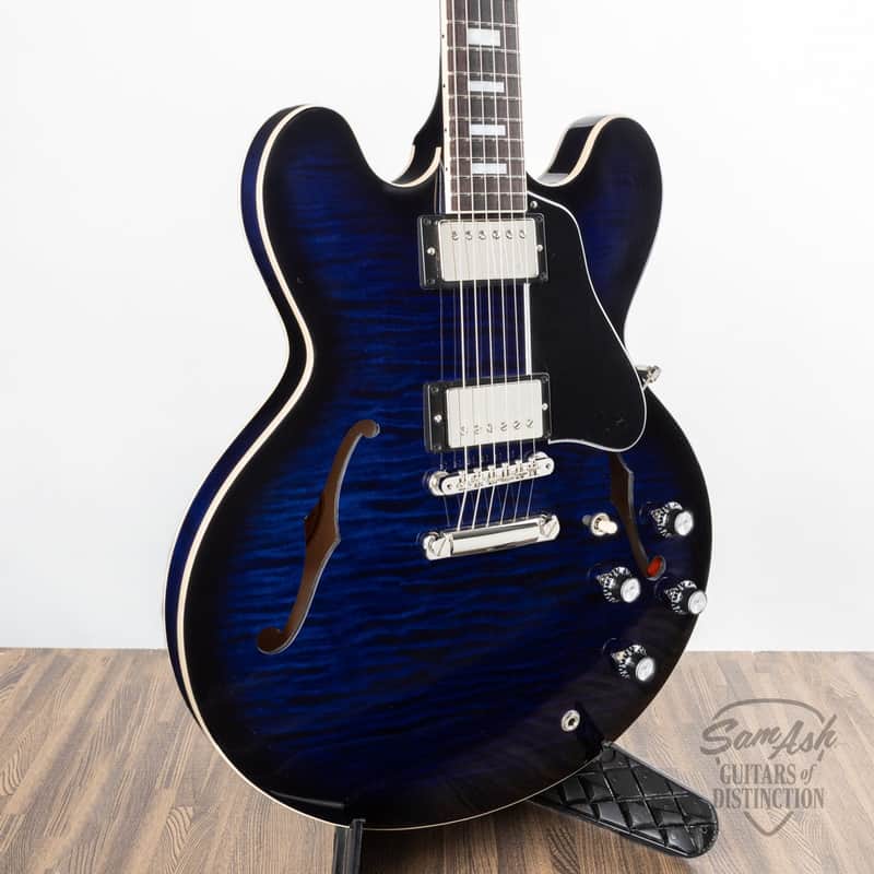 ES 335 Figured Semi Hollow Electric Guitar Deep Ocean Burst