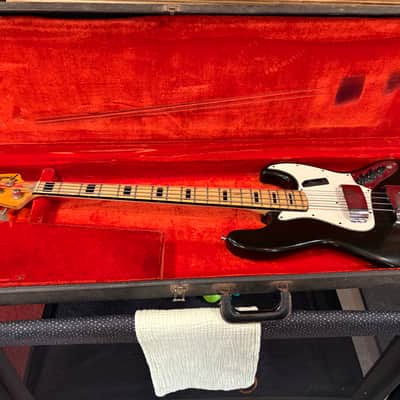Fender Jazz Bass with Maple Fretboard 1970 - 1974 - Black image 1