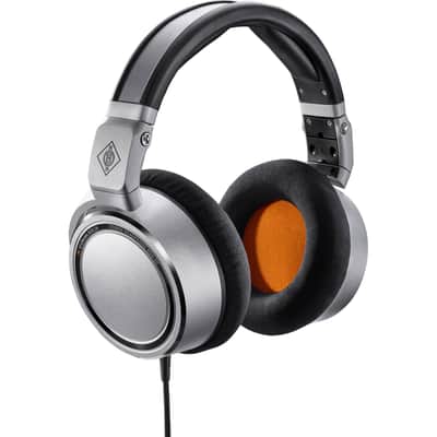 Neumann NDH 20 Closed Back Monitoring Professional Studio Headphones Gaming, Mixing, Mastering, Video or Audio Production, 3M straight cable w 1’8” stereo connector and 1/4” adaptor, Nickle, Large image 1