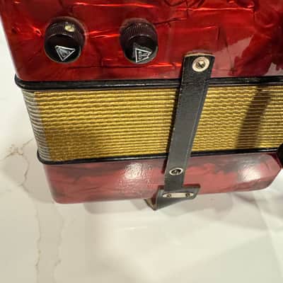 Hohner Corona II Classic Diatonic Accordion - Red image 4