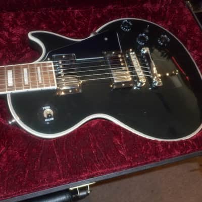 Gibson Les Paul Custom Shop Case Mint New Black/Genuine burgandy velour image 8