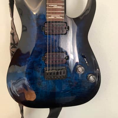 Schecter Omen Elite-6 See-Thru Blue Burst upgrades image 3