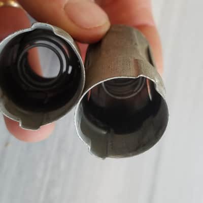 Cinch Pair (2) Tube Shields 12AX7 9-pin J-Slot J52-03 Vintage Vacuum 1950s-1960s image 6