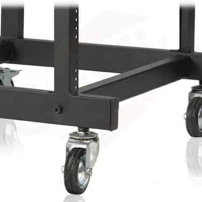 GRIFFIN Rack Mount Cart Stand & Top Mixer Platform 25U (Studio-XPRO Steel Series) – Rolling Music Booth Case Holder – Sound Stage Audio Equipment DJ Gear Display for Amplifier, Effects image 6