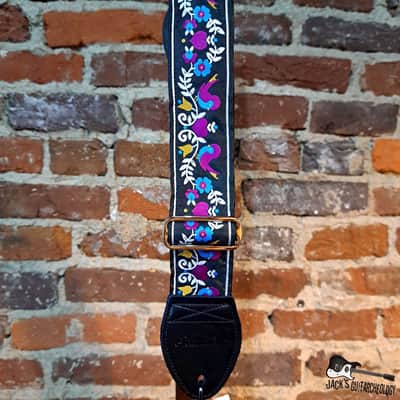 Souldier Seat Belt Guitar Strap - Lovebirds, Black image 2