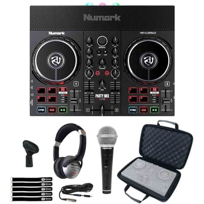 Numark Party Mix Live Built In Light Show & Speakers DJ Controller w Case & Mic image 1