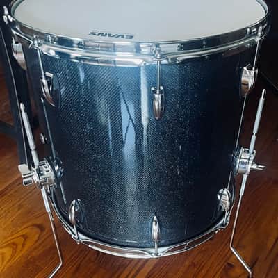 Custom Magnus Opus Drums 2026 - Midnight blue/black carbon fiber shells image 9