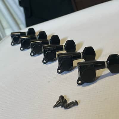 1990's Japan Ibanez RG Series Model GOTOH SG38 Solid Black Tuners Tuning Pegs 6 In Line