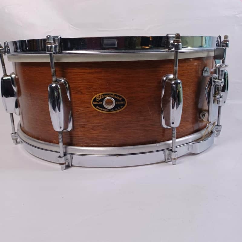 *Slingerland 14x5.5"Snare Drum 3Ply Mahogany Chicago 8Lug Vintage 50s COB Brass* image 1