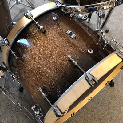 Mapex Design Lab Cherry Bomb Gold Sparkle Fade Drum Set image 2