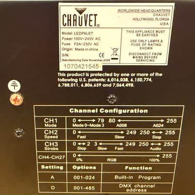 Chauvet LEDPALET COLORpalette LED Wash Light RGB Panel 2010s - Black image 10