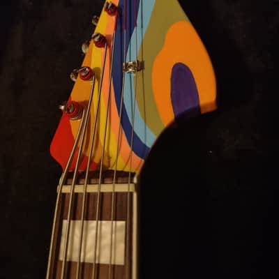FENDER Squier Classic Vibe 1960's RI BASS VI PSYCHEDELIC CREAM/Jack Bruce ~THE FOOL~CUSTOM PSYCHEDELIC PAINT JOB & Case image 7