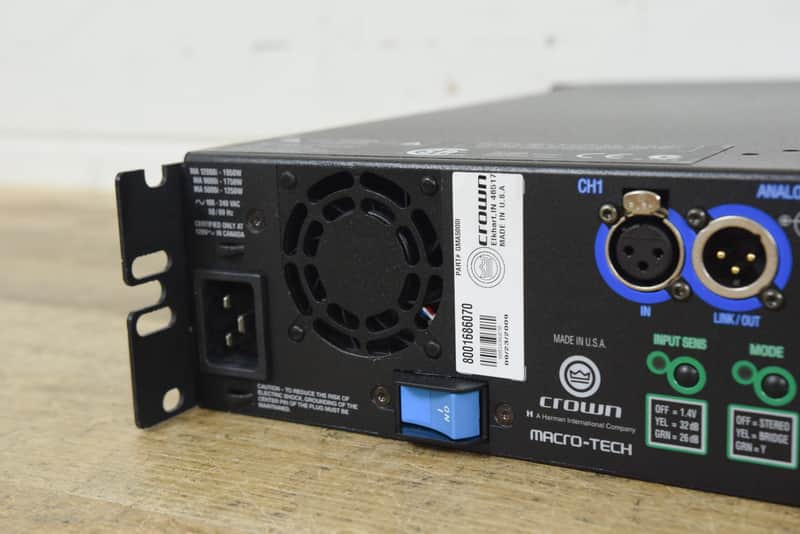 Crown Macro-Tech 5000i 2-Channel Power Amplifier (church owned