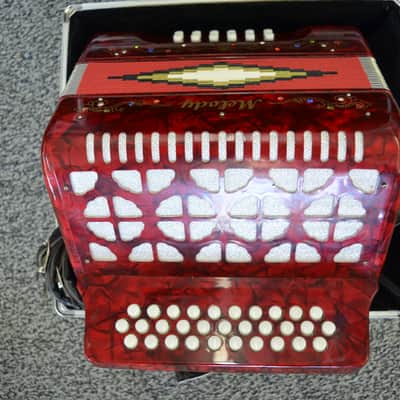 Melody CFG Diatonic Button Accordion Red image 1