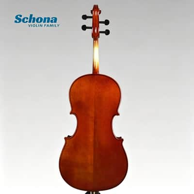 SCHONA SC-01BE - Glossy Finish Solid Wood Handmade Spruce Top Maple Back/Sides Cello Entry Level Exam  Cello for Beginners image 2
