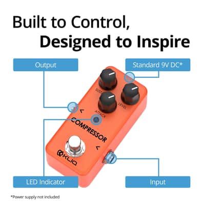 KLIQ Tiny Compressor Effect Pedal for Guitar & Bass image 3