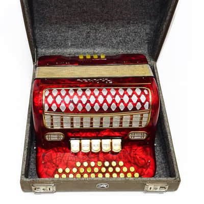 Almost Unused Hohner Norma III DeLuxe Diatonic Button Accordion Garmon German Harmonika 2135, Rare Squeezebox, Fantastic sound! image 15