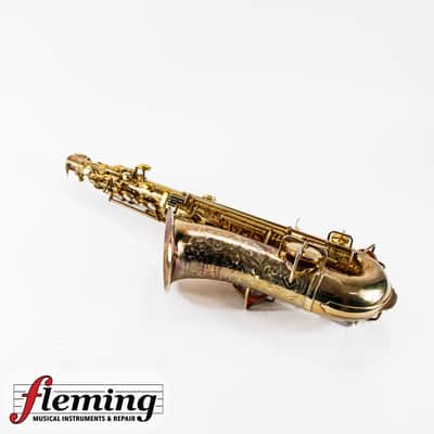 Vintage 1920 King "The King" Alto Saxophone - Brushed Gold Plate image 9