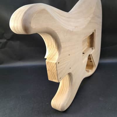 Unfinished Ash HSS guitar body - fits Fender Strat Stratocaster neck Floyd Rose J2502 image 7