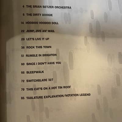 The Brian Setzer Orchestra - S/T - Guitar Tab / Tablature Book image 3