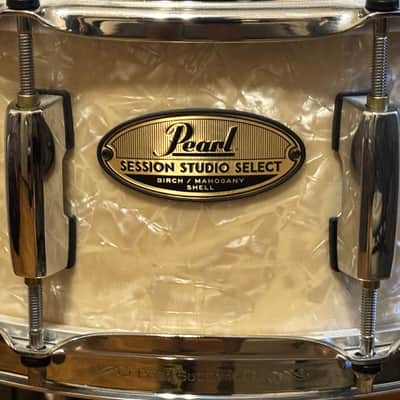 Pearl STS1455S/C405 Session Studio Select 14x5.5" Snare Drum 2018 - 2020 - Nicotine White Marine Pearl image 2