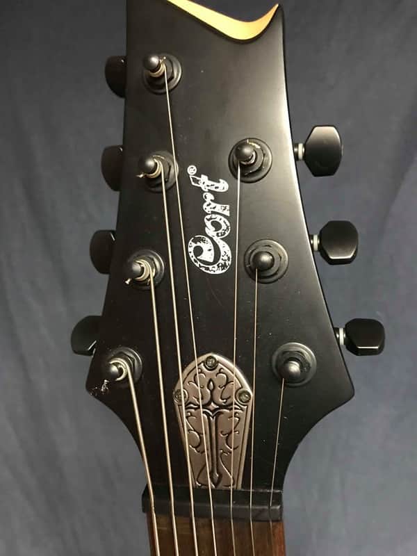 Cort 7-string EVL-Z47 Matte Black w/Pentacle fret markers MAKE
