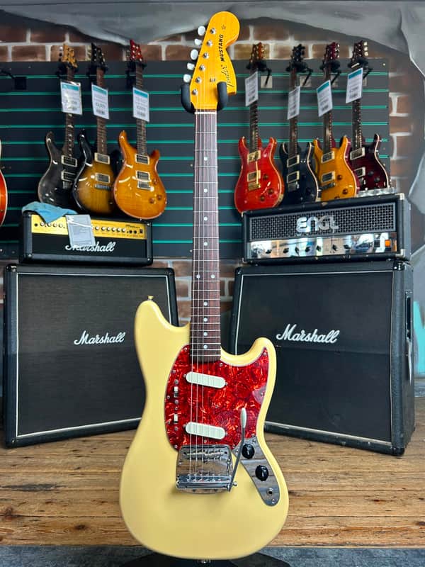 Fender MG-69 Mustang CIJ Vintage White 2006-08 Electric Guitar image 1